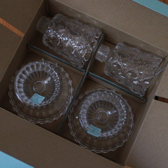 Pair of PartyLite "Quilted Crystal" Glass Candleholders - Picture 5 of 12